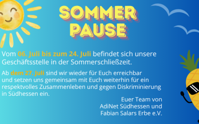 Wir machen eine Sommerpause