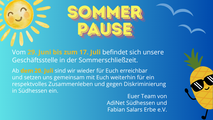 Wir machen eine Sommerpause